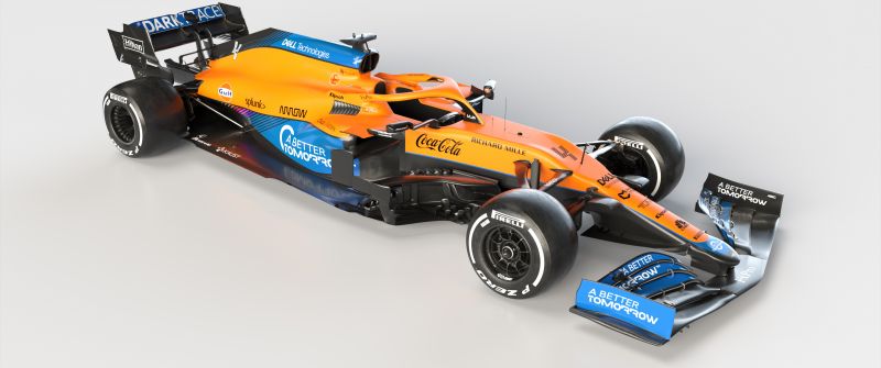 McLaren MCL35M, Formula One cars, Formula 1, White background, 2021