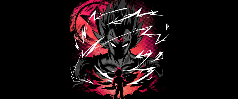 Vegeta, AMOLED, Dragon Ball Super, Black background