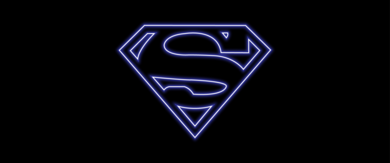 Superman, Logo, DC Superheroes, AMOLED, Simple