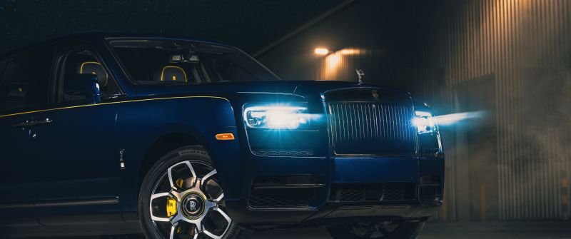 Rolls-Royce Cullinan Black Badge, Night, 2021, 5K, 8K
