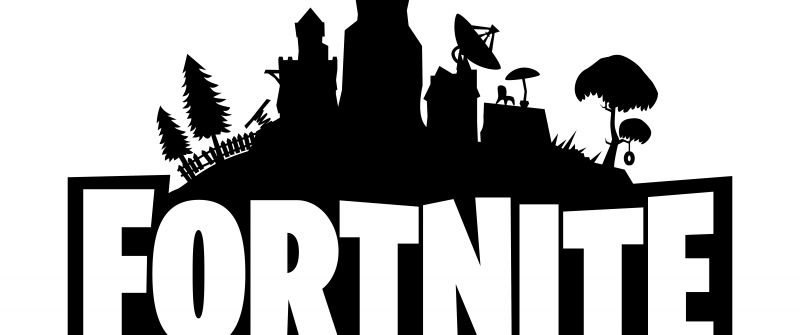 Fortnite, PlayStation 4, Nintendo Switch, Android, iOS, Xbox One, PC Games, White background, Monochrome, 5K, Black and White