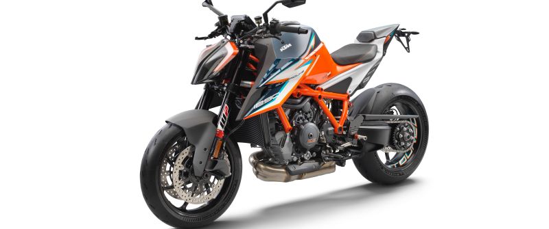 KTM 1290 Super Duke RR, White background, 2021, 5K, 8K