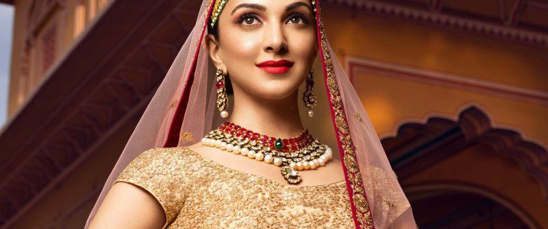 Kiara Advani, Traditional, Bollywood actress, Bride, Beautiful actress, Indian actress, 5K