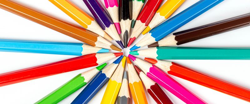 Pencils, Colorful, Multicolor, 5K