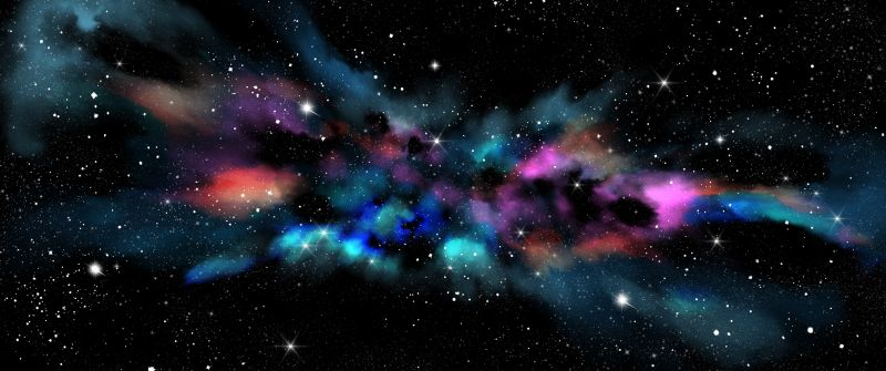 Galaxy, Nebula, Milky Way, Stars, Deep space, Colorful, Astronomy