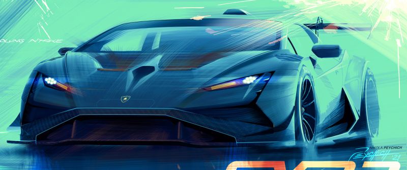 Lamborghini Huracán Super Trofeo EVO2, Concept, Race cars, 2022
