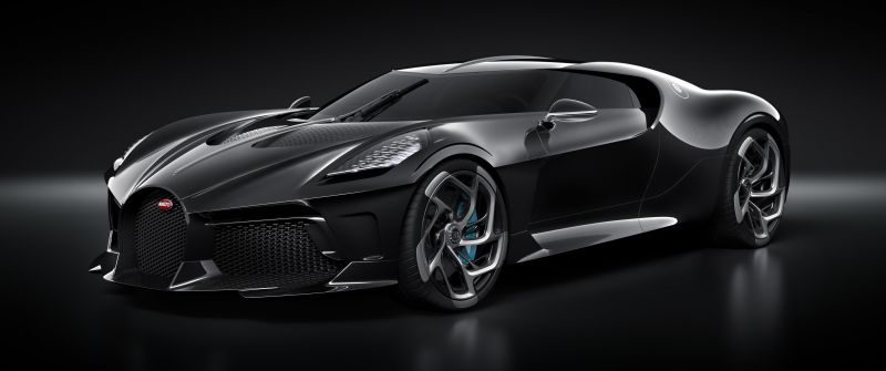 Bugatti La Voiture Noire, 5K, World's Expensive Cars, Hypercars, Black background