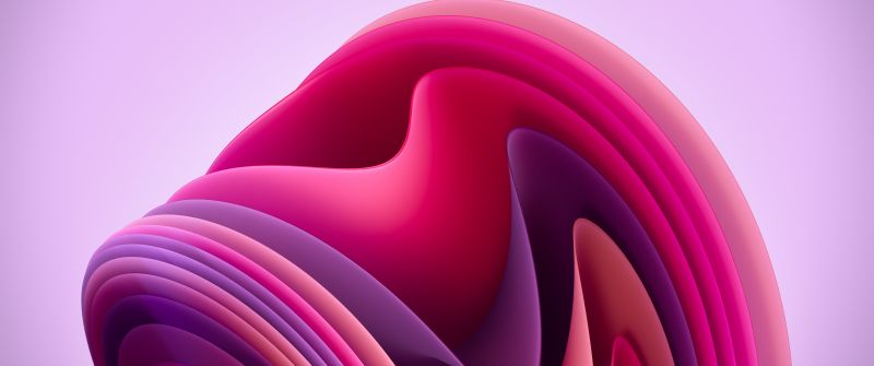 Windows 11, Flow, Light, Pink background, Aesthetic