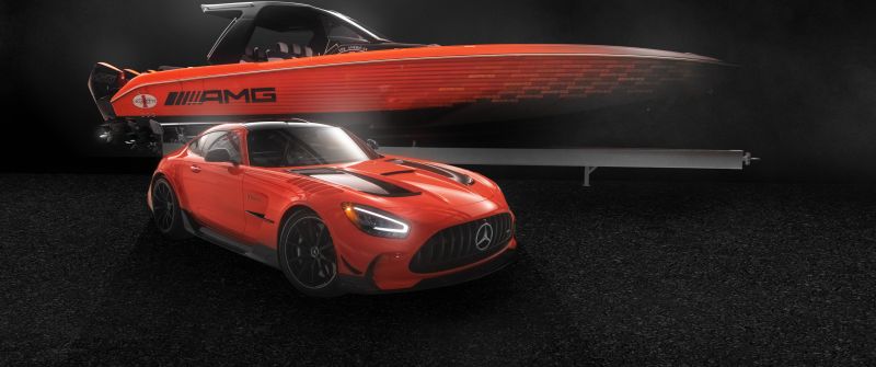 Mercedes-AMG GT Black Series, Super Sports Cars, 2021, Dark background, 5K, 8K