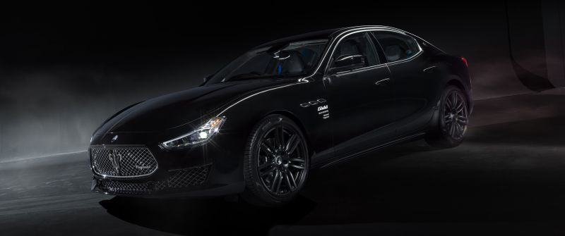 Maserati Ghibli Operanera by Fragment, 2021, Dark background, Black cars, 5K