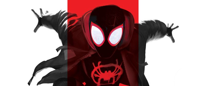 Miles Morales, Spider-Man, Artwork, Digital Art, Marvel Superheroes, White background, Spiderman