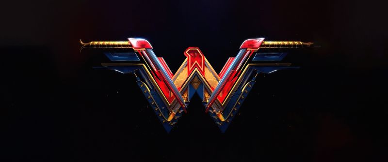 Wonder Woman, Black background, DC Superheroes, AMOLED