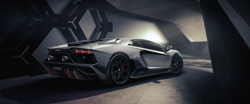 Lamborghini Aventador LP 780-4 Ultimae, Dark, Supercars, 2021, 5K