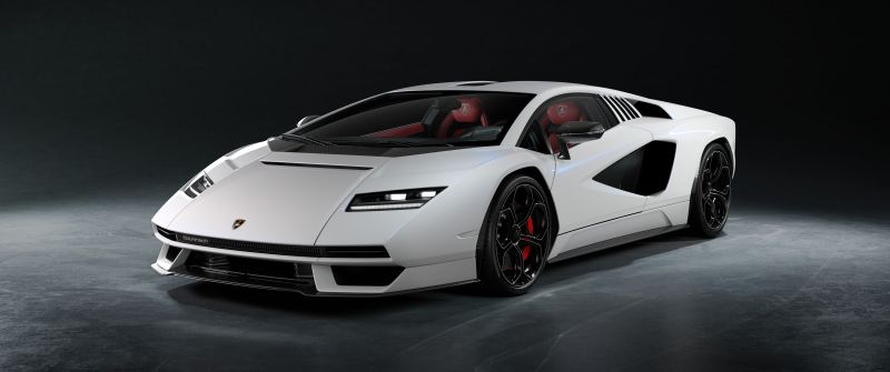 Lamborghini Countach LPI 800-4, Dark background, Hybrid cars, Electric Sports cars, 2022, 5K
