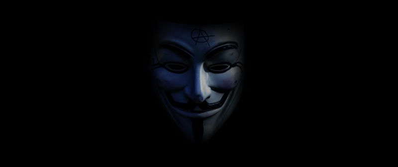 Anonymous, Dark background, Mask, AMOLED