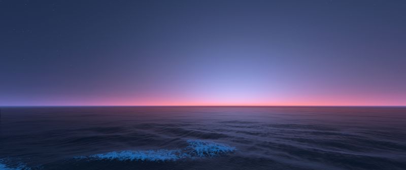 Horizon, Seascape, Sunset, Dusk, Ocean