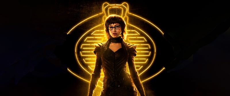 Baroness, Snake Eyes: G.I. Joe Origins, 2021 Movies, Úrsula Corberó, 5K, 8K, Black background