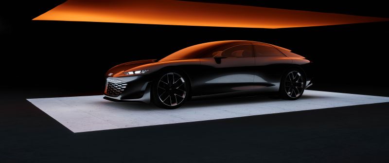 Audi grandsphere concept, 8K, Electric cars, Concept cars, 2021, Black background, 5K