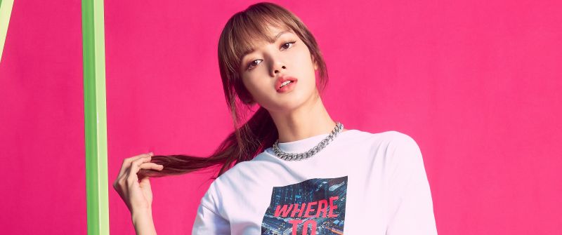 Lisa, Pink background, Blackpink, K-Pop singer, Korean singers