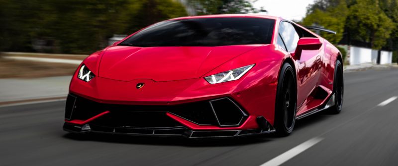 Lamborghini Huracan, Red cars, 5K