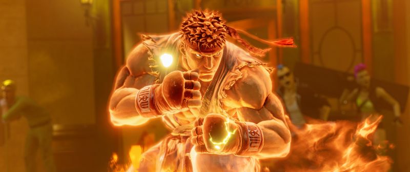 Ryu, 5K, Street Fighter, Fire