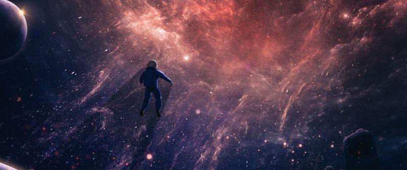 Astronaut, Black hole, Deep space, Universe, Cosmos, Surreal, Outer space