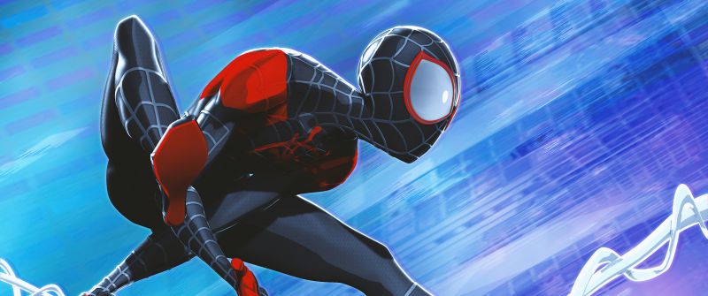 Miles Morales, Spider-Man: Into the Spider-Verse, Digital Art, Spiderman