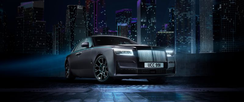 Rolls-Royce Ghost Black Badge, Night, 2021, Car lights