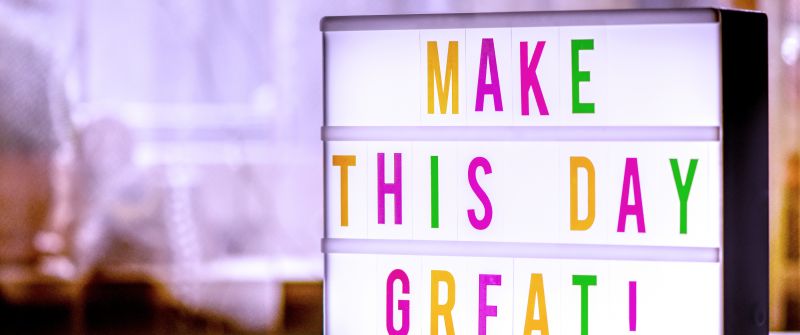 Make This Day Great, Cinematic Light Box, Motivational, Encouragement, 5K