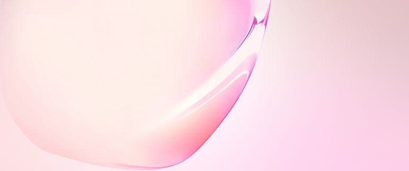 Samsung Galaxy Note10, Pastel pink, Bubble, Pink, Stock, Android 10, Pink background, Light, Pastel background