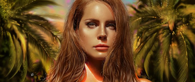Lana Del Rey, Portrait, American singer, Digital Art
