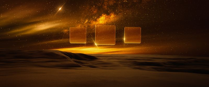 Desert, Nebula, Milky Way, Starry sky, Astronomical, Squares, Dark, Dusk, Fusion, Illusion, Landscape