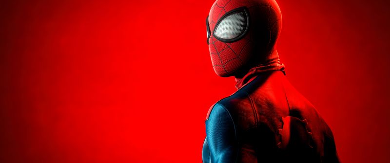 Spider-Man, Marvel Superheroes, Red background, Marvel Comics, Spiderman