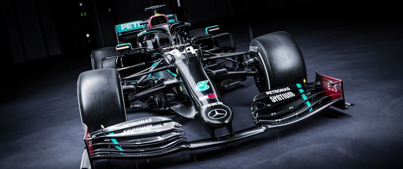 Mercedes-AMG F1 W11 EQ Performance, Race cars, Formula One cars, Formula E racing car, Dark background