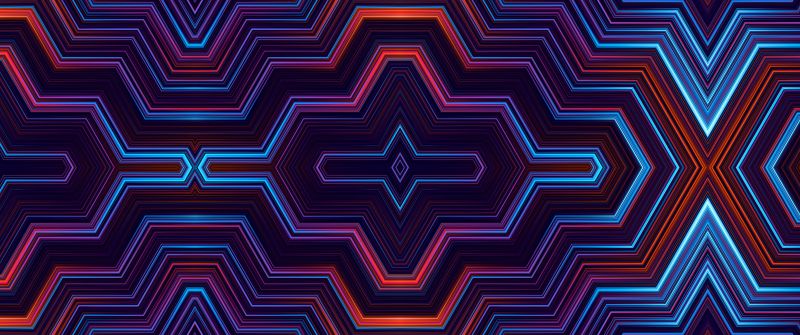 Symmetry, Geometric, Colorful, Lines, Kaleidoscope