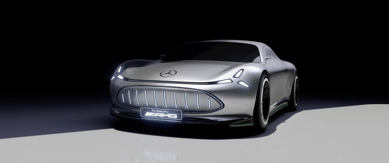 Mercedes-Benz Vision AMG Concept, Electric cars, 2022, Dark background, 5K