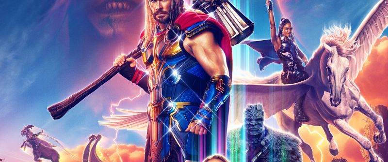 Thor: Love and Thunder, Chris Hemsworth as Thor, Natalie Portman as Jane Foster, Gorr the God Butcher, Korg, Tessa Thompson as Valkyrie, 2022 Movies, Marvel Comics, Marvel Cinematic Universe
