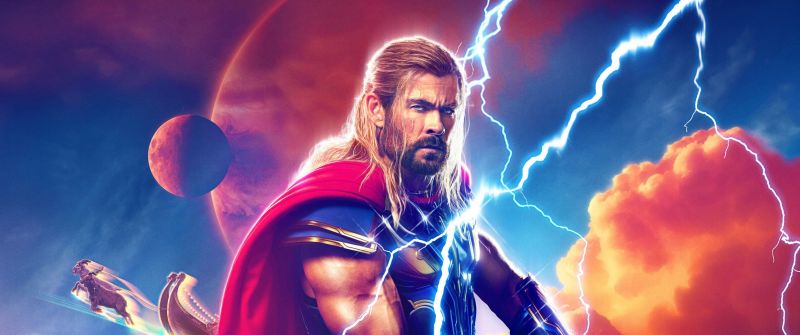 Thor: Love and Thunder, Chris Hemsworth, Stormbreaker, 2022 Movies, Lightning Strike