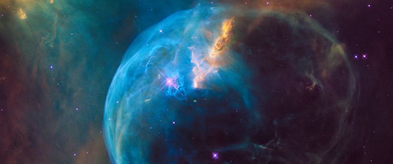 Bubble Nebula, NGC 7635, Interstellar, Hubble Space Telescope, NASA, Cassiopeia Constellation, 5K, 8K