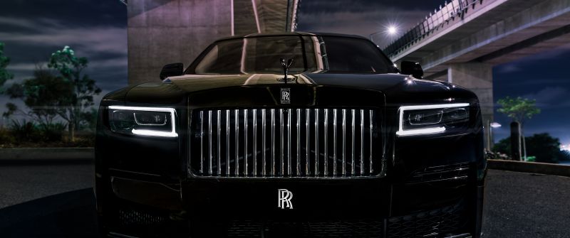 Rolls-Royce Black Badge Ghost, Black cars, 2022, 5K