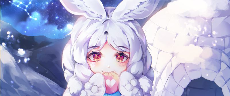 Arctic Hare, Kemono Friends, Cute anime, Love heart, Igloo