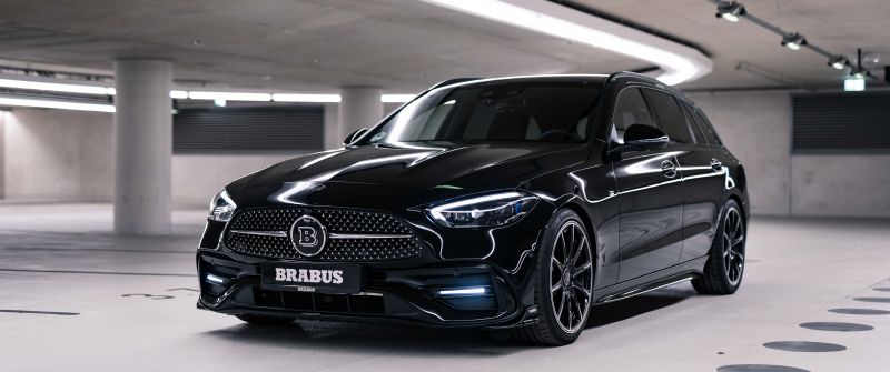 Brabus D30 Estate, Mercedes-Benz C-Class, Black cars, 5K