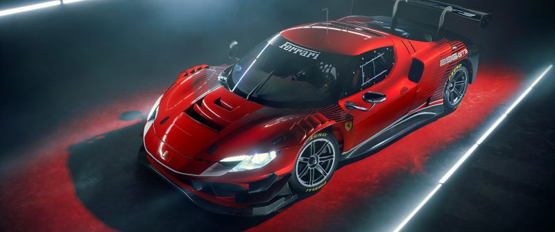 Ferrari 296 GT3, Race cars, 2022, 5K, 8K
