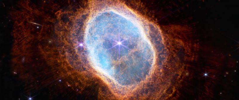 Southern Ring Nebula, James Webb Space Telescope, 5K