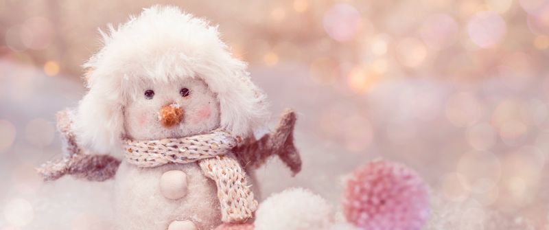 Snowman, Cute doll, Plush toys, Winter, Christmas decoration, 5K