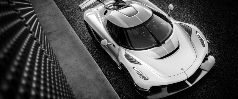 Koenigsegg Jesko, Monochrome, Prototype, 5K, 8K, Black and White