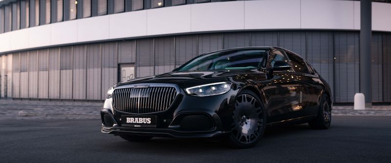 Brabus 600, Mercedes Benz S Class, Black cars, 2022, 5K