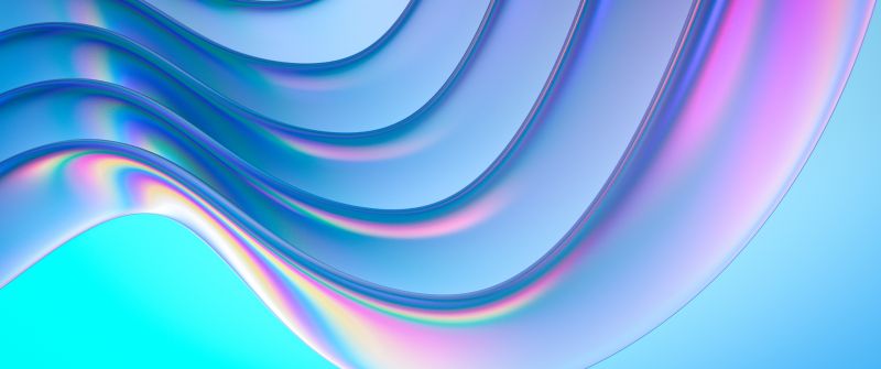 Gradient, Glass, Light, Abstract background, Blue background, 3D background
