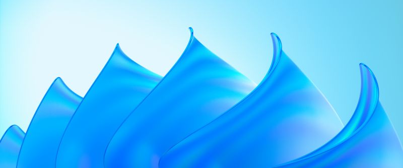 Glass, CGI, Light, Abstract background, Blue background, 3D background