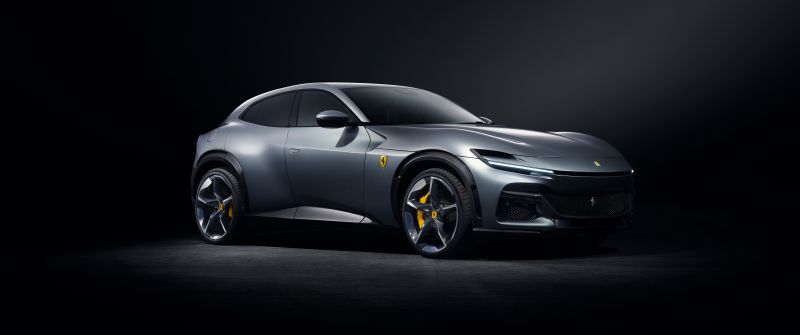 Ferrari Purosangue, SUV, Dark background, 2022, 5K, 8K